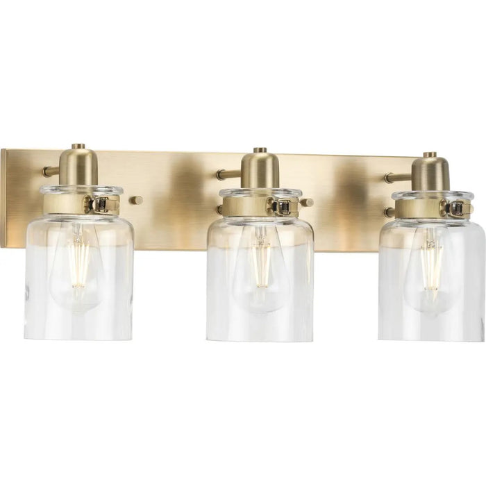 Progress Lighting 94300047163 Calhoun 3 Light 100W Bath And Vanity Light Medium Base Vintage Brass (P300047-163)