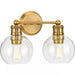 Progress Lighting 94300050163 Hansford 2 Light 60W Bath And Vanity Light Medium Base Vintage Brass (P300050-163)