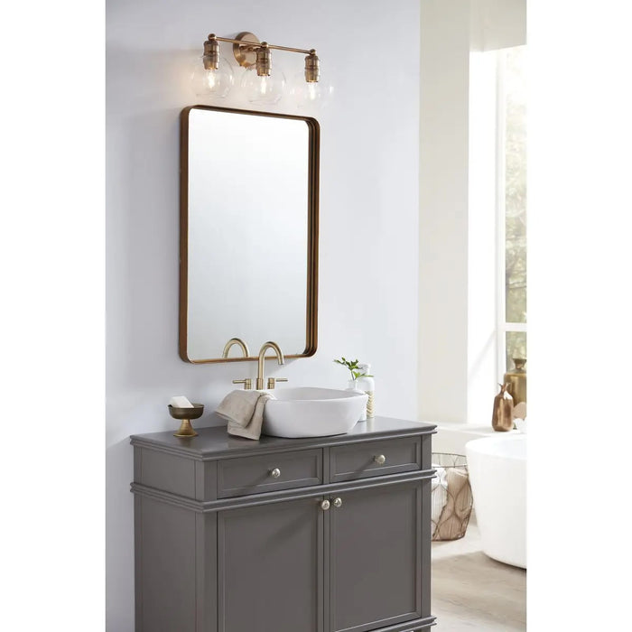 Progress Lighting 94300051163 Hansford 3 Light 60W Bath And Vanity Light Medium Base Vintage Brass (P300051-163)