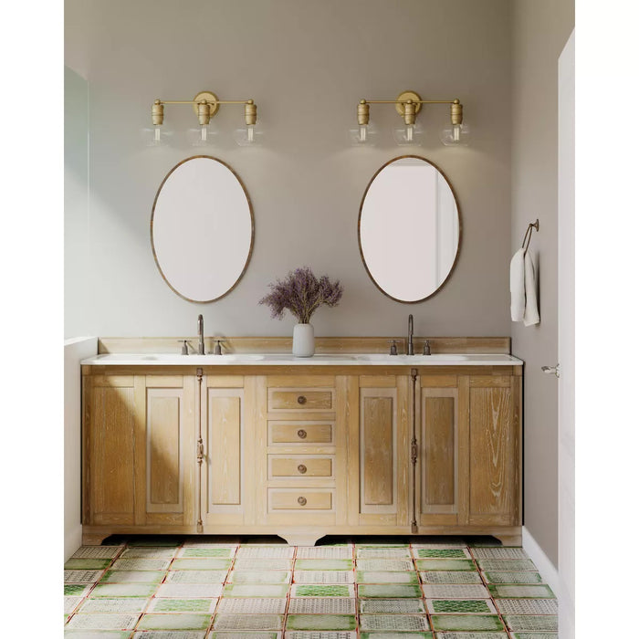 Progress Lighting 94300051163 Hansford 3 Light 60W Bath And Vanity Light Medium Base Vintage Brass (P300051-163)