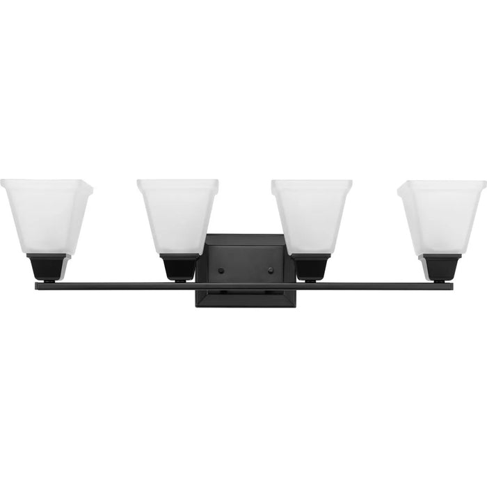 Progress Lighting 9430016131M Clifton Heights 4 Light 100W Bath And Vanity Light Medium Base Matte Black (P300161-31M)