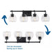 Progress Lighting 94300348143 Caisson 4 Light 60W Bath And Vanity Light Medium Base Graphite (P300348-143)