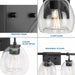 Progress Lighting 94300348143 Caisson 4 Light 60W Bath And Vanity Light Medium Base Graphite (P300348-143)