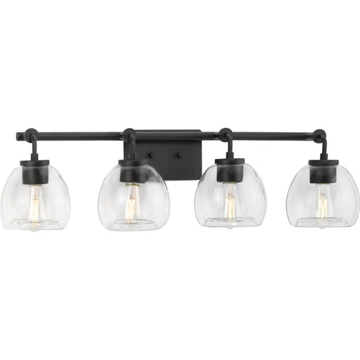 Progress Lighting 94300348143 Caisson 4 Light 60W Bath And Vanity Light Medium Base Graphite (P300348-143)
