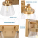 Progress Lighting 94300349163 Hinton 2 Light 60W Bath And Vanity Light Medium Base Vintage Brass (P300349-163)