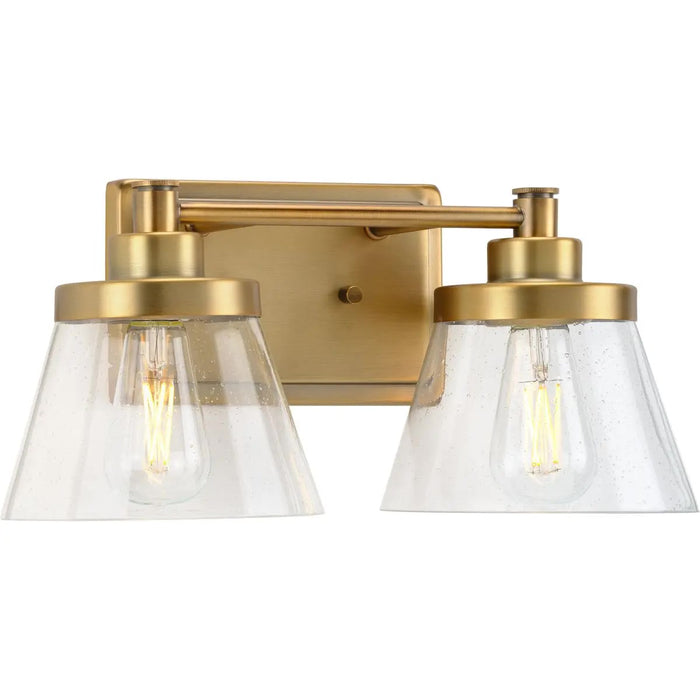 Progress Lighting 94300349163 Hinton 2 Light 60W Bath And Vanity Light Medium Base Vintage Brass (P300349-163)