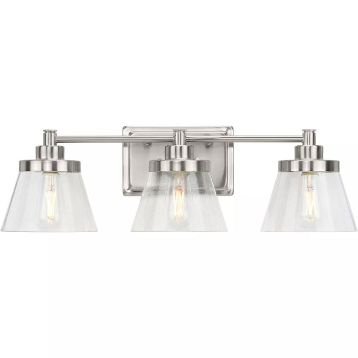 Progress Lighting 94300350009 Hinton 3 Light 60W Bath And Vanity Light Medium Base Brushed Nickel (P300350-009)