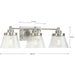 Progress Lighting 94300350009 Hinton 3 Light 60W Bath And Vanity Light Medium Base Brushed Nickel (P300350-009)