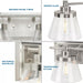 Progress Lighting 94300350009 Hinton 3 Light 60W Bath And Vanity Light Medium Base Brushed Nickel (P300350-009)