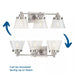 Progress Lighting 94300350009 Hinton 3 Light 60W Bath And Vanity Light Medium Base Brushed Nickel (P300350-009)