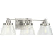 Progress Lighting 94300350009 Hinton 3 Light 60W Bath And Vanity Light Medium Base Brushed Nickel (P300350-009)