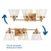 Progress Lighting 94300350163 Hinton 3 Light 60W Bath And Vanity Light Medium Base Vintage Brass (P300350-163)