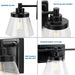 Progress Lighting 9430035031M Hinton 3 Light 60W Bath And Vanity Light Medium Base Matte Black (P300350-31M)