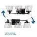 Progress Lighting 9430035031M Hinton 3 Light 60W Bath And Vanity Light Medium Base Matte Black (P300350-31M)