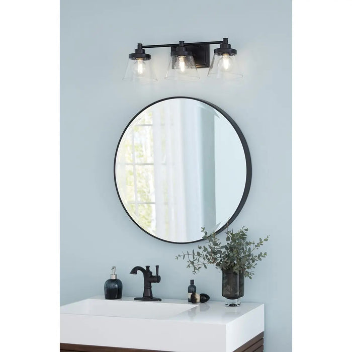 Progress Lighting 9430035031M Hinton 3 Light 60W Bath And Vanity Light Medium Base Matte Black (P300350-31M)