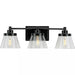 Progress Lighting 9430035031M Hinton 3 Light 60W Bath And Vanity Light Medium Base Matte Black (P300350-31M)