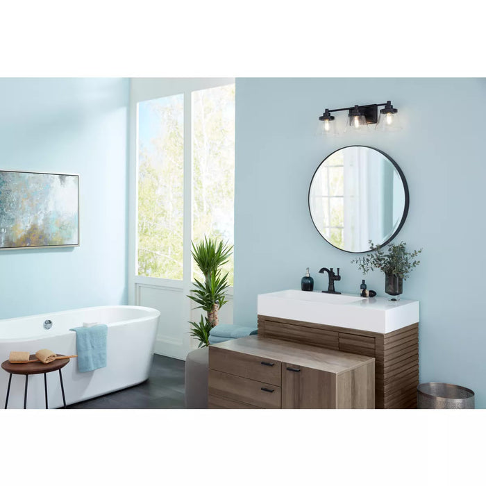 Progress Lighting 9430035031M Hinton 3 Light 60W Bath And Vanity Light Medium Base Matte Black (P300350-31M)