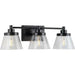 Progress Lighting 9430035031M Hinton 3 Light 60W Bath And Vanity Light Medium Base Matte Black (P300350-31M)