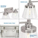 Progress Lighting 94300351009 Hinton 4 Light 60W Bath And Vanity Light Medium Base Brushed Nickel (P300351-009)