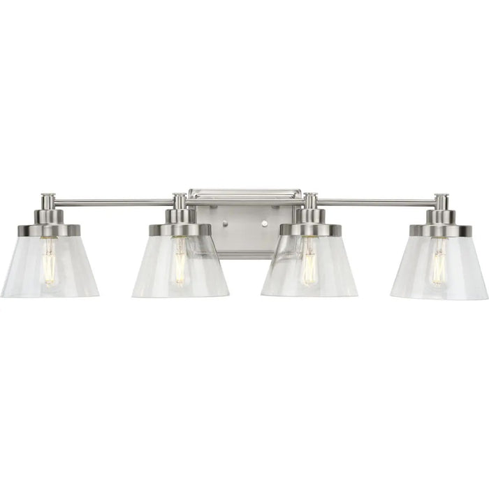 Progress Lighting 94300351009 Hinton 4 Light 60W Bath And Vanity Light Medium Base Brushed Nickel (P300351-009)