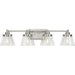 Progress Lighting 94300351009 Hinton 4 Light 60W Bath And Vanity Light Medium Base Brushed Nickel (P300351-009)