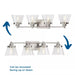 Progress Lighting 94300351009 Hinton 4 Light 60W Bath And Vanity Light Medium Base Brushed Nickel (P300351-009)