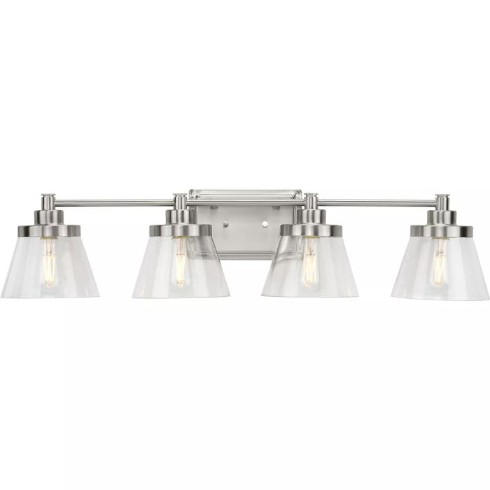 Progress Lighting 94300351009 Hinton 4 Light 60W Bath And Vanity Light Medium Base Brushed Nickel (P300351-009)