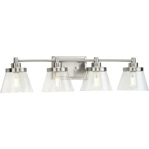 Progress Lighting 94300351009 Hinton 4 Light 60W Bath And Vanity Light Medium Base Brushed Nickel (P300351-009)