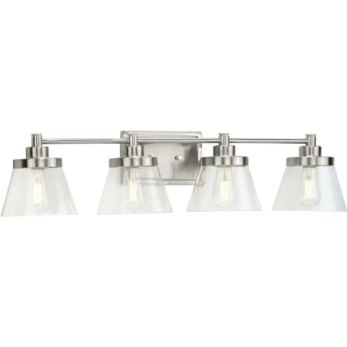 Progress Lighting 94300351009 Hinton 4 Light 60W Bath And Vanity Light Medium Base Brushed Nickel (P300351-009)