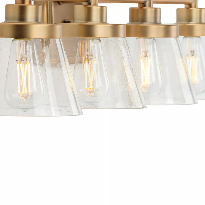 Progress Lighting 94300351163 Hinton 4 Light 60W Bath And Vanity Light Medium Base Vintage Brass (P300351-163)