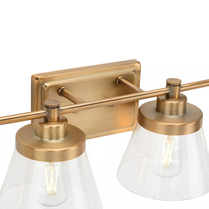 Progress Lighting 94300351163 Hinton 4 Light 60W Bath And Vanity Light Medium Base Vintage Brass (P300351-163)
