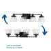 Progress Lighting 9430035131M Hinton 4 Light 60W Bath And Vanity Light Medium Base Matte Black (P300351-31M)
