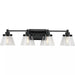 Progress Lighting 9430035131M Hinton 4 Light 60W Bath And Vanity Light Medium Base Matte Black (P300351-31M)