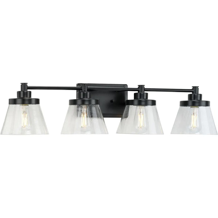 Progress Lighting 9430035131M Hinton 4 Light 60W Bath And Vanity Light Medium Base Matte Black (P300351-31M)