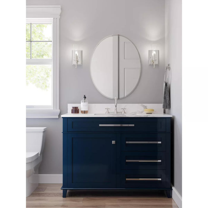 Progress Lighting 94300356009 Elara 1 Light 60W Bath And Vanity Light Candelabra Base Brushed Nickel (P300356-009)