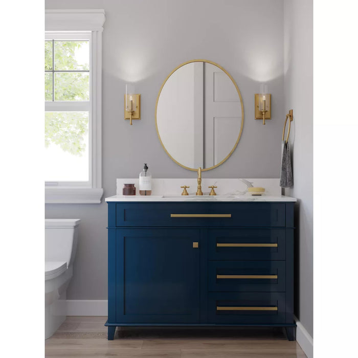Progress Lighting 94300356163 Elara 1 Light 60W Bath And Vanity Light Candelabra Base Vintage Brass (P300356-163)