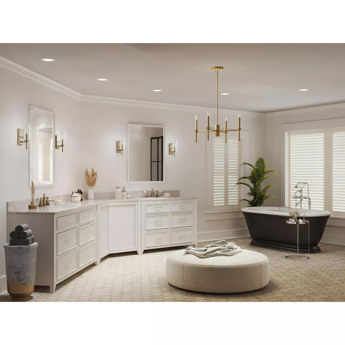 Progress Lighting 94300356163 Elara 1 Light 60W Bath And Vanity Light Candelabra Base Vintage Brass (P300356-163)