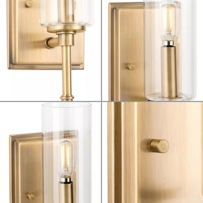 Progress Lighting 94300356163 Elara 1 Light 60W Bath And Vanity Light Candelabra Base Vintage Brass (P300356-163)