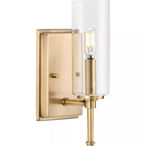 Progress Lighting 94300356163 Elara 1 Light 60W Bath And Vanity Light Candelabra Base Vintage Brass (P300356-163)