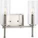 Progress Lighting 94300357009 Elara 2 Light 60W Bath And Vanity Light Candelabra Base Brushed Nickel (P300357-009)
