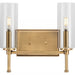 Progress Lighting 94300357163 Elara 2 Light 60W Bath And Vanity Light Candelabra Base Vintage Brass (P300357-163)
