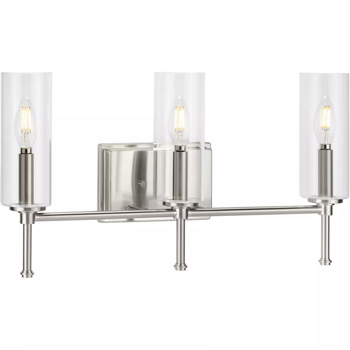 Progress Lighting 94300358009 Elara 3 Light 60W Bath And Vanity Light Candelabra Base Brushed Nickel (P300358-009)
