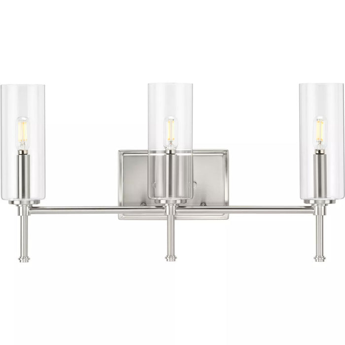 Progress Lighting 94300358009 Elara 3 Light 60W Bath And Vanity Light Candelabra Base Brushed Nickel (P300358-009)
