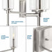 Progress Lighting 94300358009 Elara 3 Light 60W Bath And Vanity Light Candelabra Base Brushed Nickel (P300358-009)