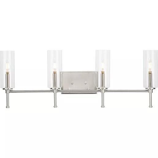 Progress Lighting 94300359009 Elara 4 Light 60W Bath And Vanity Light Candelabra Base Brushed Nickel (P300359-009)