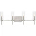 Progress Lighting 94300359009 Elara 4 Light 60W Bath And Vanity Light Candelabra Base Brushed Nickel (P300359-009)