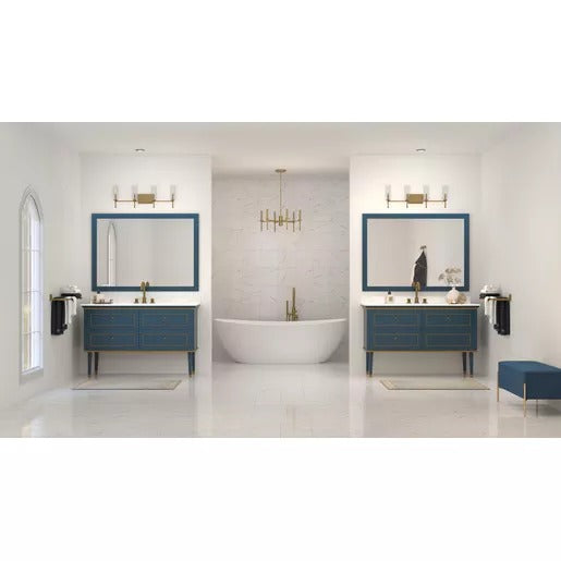 Progress Lighting 94300359163 Elara 4 Light 60W Bath And Vanity Light Candelabra Base Vintage Brass (P300359-163)