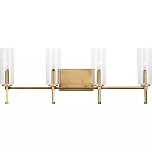Progress Lighting 94300359163 Elara 4 Light 60W Bath And Vanity Light Candelabra Base Vintage Brass (P300359-163)