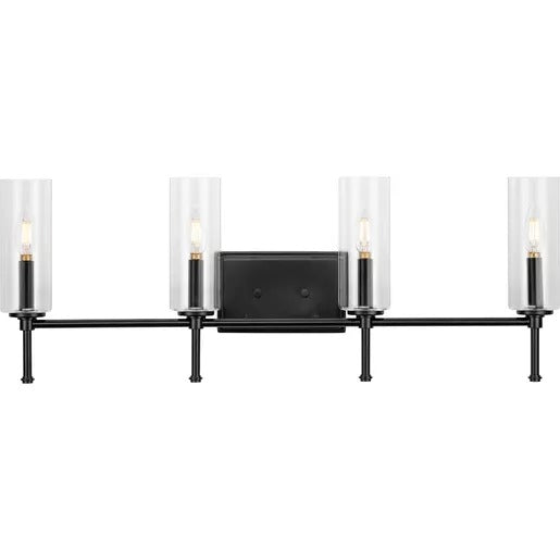 Progress Lighting 9430035931M Elara 4 Light 60W Bath And Vanity Light Candelabra Base Matte Black (P300359-31M)