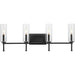Progress Lighting 9430035931M Elara 4 Light 60W Bath And Vanity Light Candelabra Base Matte Black (P300359-31M)